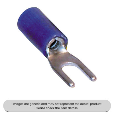 Mehr Blue Fork Terminals & Connectors 3.7mm4Ba Pack Of 100