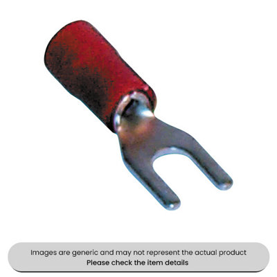 Mehr Red Fork Terminals & Connectors 3.7mm4Ba Pack Of 100