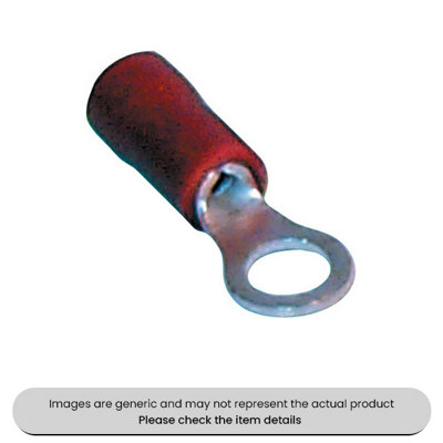 Mehr Red Ring Terminals & Connectors 3.7mm Pack Qty 100