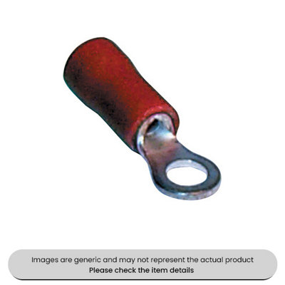 Mehr Red Ring Terminals & Connectors 3.2mm Pack Qty 100