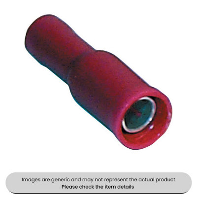 Mehr Female Red Receptacle Sockets 4mm Terminals & Connectors Pack Qty 100 from B&Q