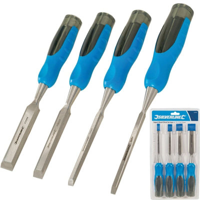 Silverline 4Pc Wood Bevel Edge Carpentry Joiner Woodwork Chisel Expert Set from B&Q