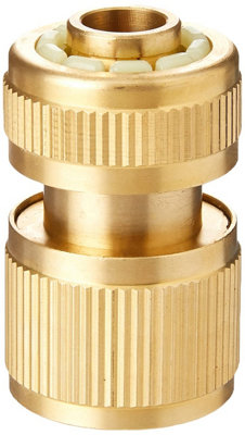 Silverline Quick Connector Auto Stop Brass1/2" Female from B&Q