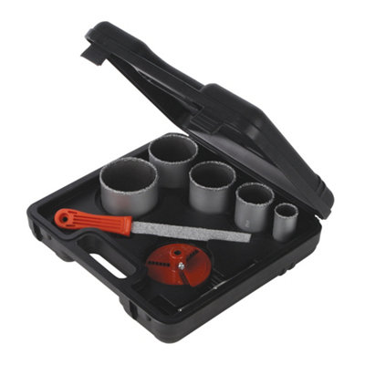 Silverline Tungsten Grit Holesaw Kit 8Pce from B&Q