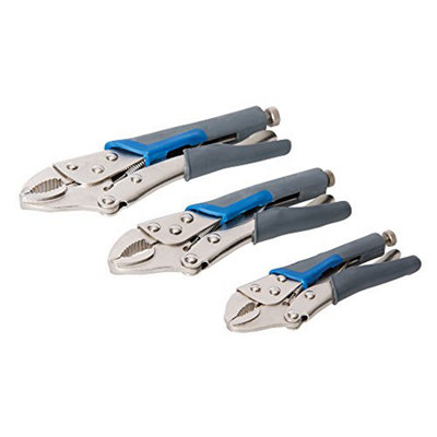 Silverline Self Locking Soft-Grip Pliers Set 3Pce - 3Pce