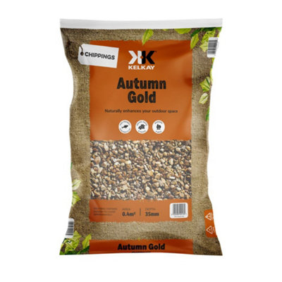 Kelkay Autumn Gold Premium Aggregates Chippings 20Kg Large Pack from B&Q