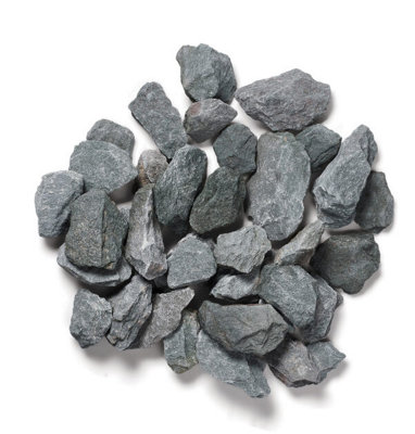Kelkay Green Slate 40mm Premium Aggregates Chippings 20Kg Large Pack from B&Q