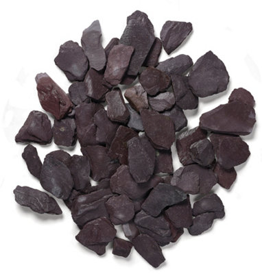 Kelkay Plum Slate 40mm Premium Aggregates Slate 20Kg Large Pack from B&Q