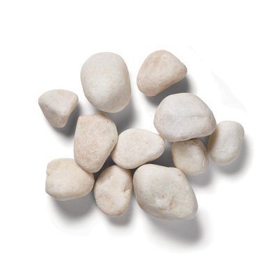 Kelkay Pearl White Cobbles Premium Aggregates Cobbles Bulk Bag 750Kg from B&Q
