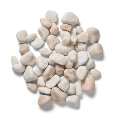 Kelkay Coral White Pebbles Premium Aggregates Cobbles Bulk Bag 750Kg from B&Q