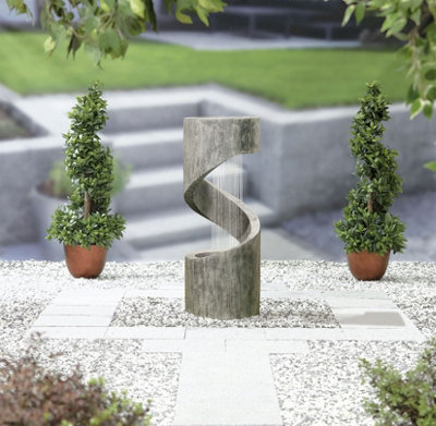 Outdoor Living UK Kelkay Spiral Showers With Lights Mains Plugin Powered Water Feature from B&Q