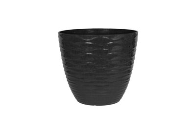 Plant Avenue Lightweight Recycled Indoor Or Outdoor Plastic 33Cm Small Windermere Plant PotPlasticL33 X W33 X H29 CmCharcoal from B&Q