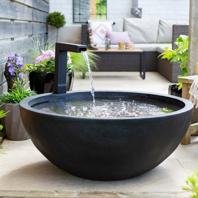 Kelkay Easy Fountain Patio Pond Bowl Mains Plugin Powered Garden Water Feature from B&Q