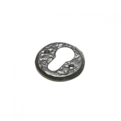 Kirkpatrick Round Euro Profile EscutcheonBlack (1401) from B&Q