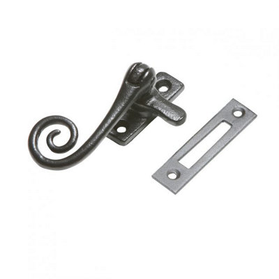 Kirkpatrick Monkey Tail Fastener With Mortice PlateSmooth Black (144) from B&Q