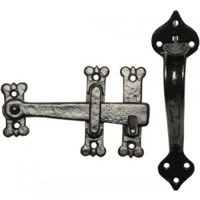Kirkpatrick 8 Inch Suffolk LatchBlack (3623) from B&Q
