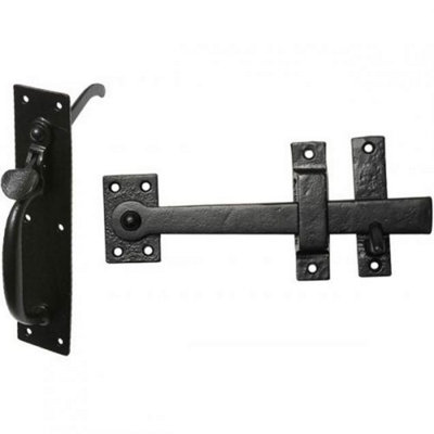 Kirkpatrick 10 Inch Suffolk Latch PlainBlack (4320) from B&Q