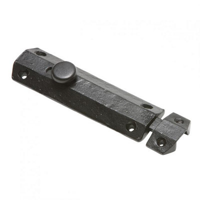 Kirkpatrick 6 Inch Straight Bolt With 2 KeepsBlack (5170) from B&Q