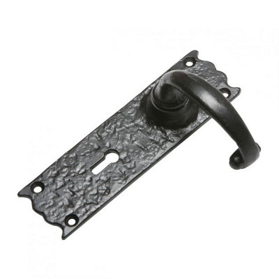 Kirkpatrick Lever Lock Handle PairBlack (2451) from B&Q
