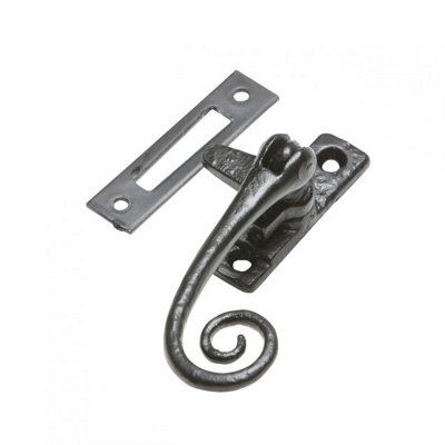 Kirkpatrick Monkey Tail Fastener With Key And Mortice Plate Right HandBlack (1170) from B&Q