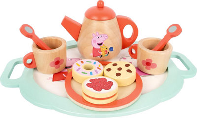 Peppa Pig Pretend Play Wooden Tea Set For Toddlers And KidsDurable Kitchen Toy from B&Q
