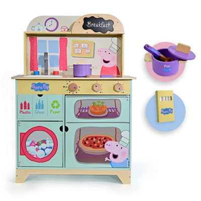Peppa Pig Unisex Multi Wooden Play Kitchen For - Floor Standing Toy Kitchen Set Kids - Image 3
