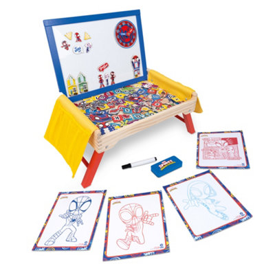 B&Q -  Spidey And His Amazing Friends Kids Activity Desk Wooden Folding Lap Desk