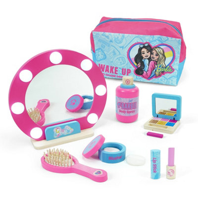 Barbie Women's Multicolor Tt Beauty Set, Wooden Toy Makeup Set With Mirror & Carry Case | Size: 1 Pack - Image 3
