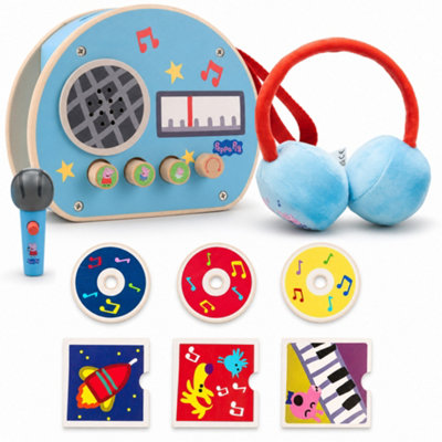 B&Q -  Mini Music Player 9 Piece Toy Set With RadioHeadphonesMicrophonePretend Play Sound Toy For Age 2+
