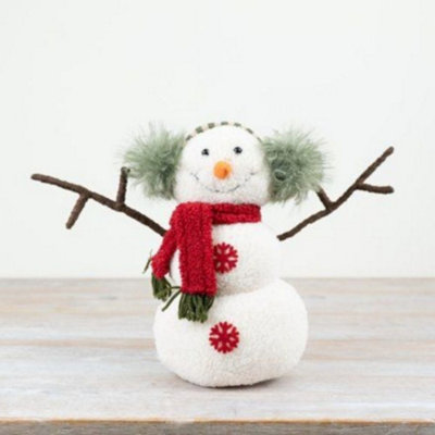 Standing Fabric Christmas Snowman from B&Q