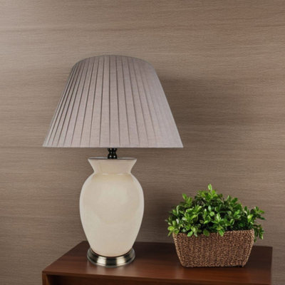 Pagazzi Lighting Pagazzi Christina 56Cm Cream Table Lamp from B&Q