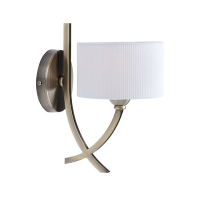 Pagazzi Lighting Pagazzi Justina Antique Brass Wall Light from B&Q