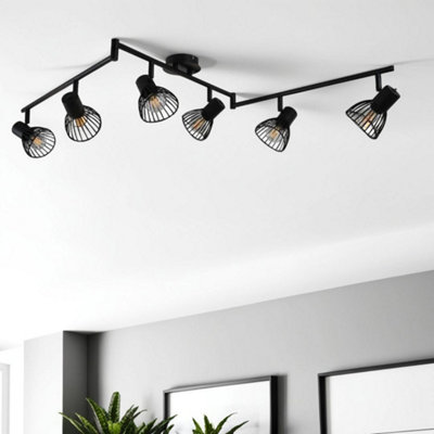 Pagazzi Lighting Light/Black Pagazzi Ing Pagazzi Narciso Split Bar Ceiling Size 6 B&Q