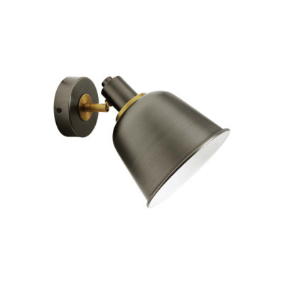 Pagazzi Lighting Pagazzi Erik Industrial Gunmetal Wall Light from B&Q