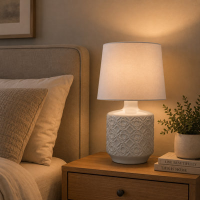 B&Q -  Pagazzi Mara Grey Ceramic Table Lamp