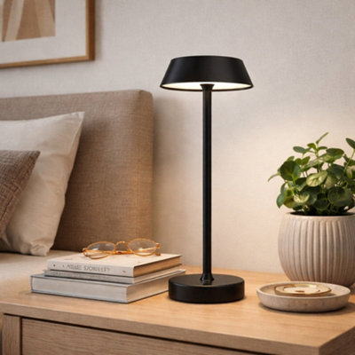 Pagazzi Unisex Black Energize Led Rechargeable Desk Table Lamp With Touch Sensor - Image 3