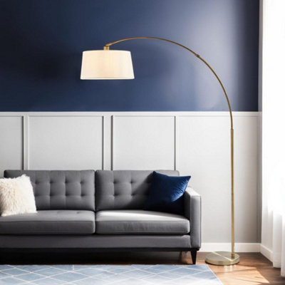 Pagazzi Lighting Jive Antique Brass Arc Floor Lamp