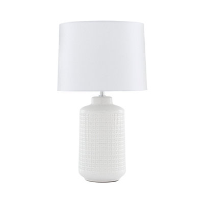 Pagazzi Lighting Pagazzi Ebbie White Ceramic Table Lamp from B&Q