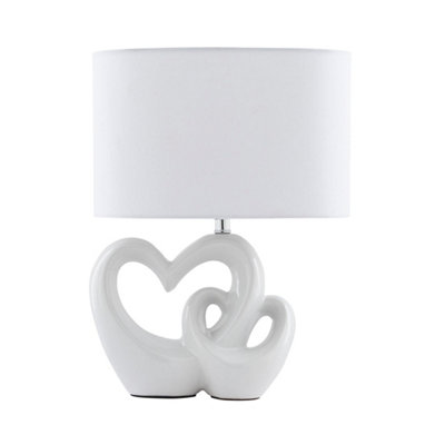 Pagazzi Lighting Pagazzi Link White Ceramic Table Lamp from B&Q