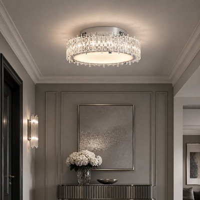Pagazzi Lighting Pagazzi Ana Chrome Led Flush Ceiling Light from B&Q