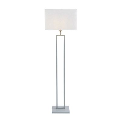 Pagazzi Lighting Imogen Grey/chrome Modern Floor Lamp from B&Q