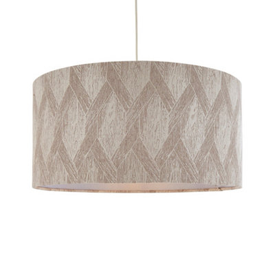 Pagazzi Lighting Pagazzi Parisa Silver Jacquard 50Cm Shade from B&Q