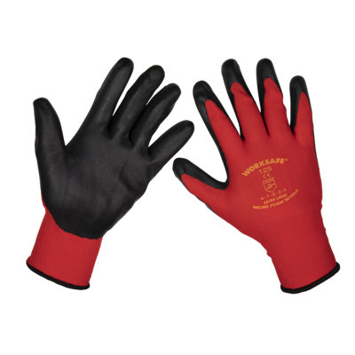 Sealey Flexi Grip Nitrile Palm Gloves ) - Pair Large