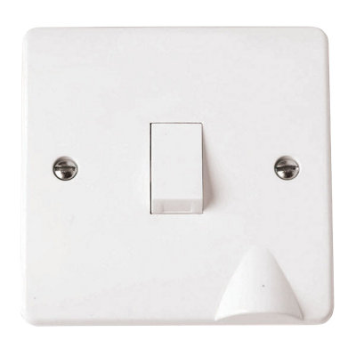 Click Scolmore Mode Flex Outlet Plate Switch 20A 1 Gang WhiteCma022
