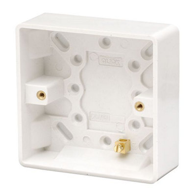 Click Scolmore Click Cma081 Mode 1 Gang 25mm Pattress Back Box White from B&Q