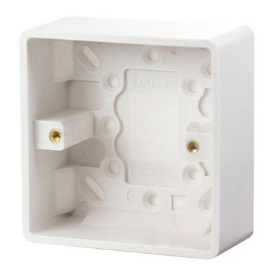 Click Scolmore Click Cma083 Mode 1 Gang 35Mm Pattress Back Box White