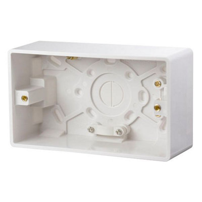 Click Scolmore Click Cma086 Mode 2 Gang 47mm Pattress Back Box White from B&Q