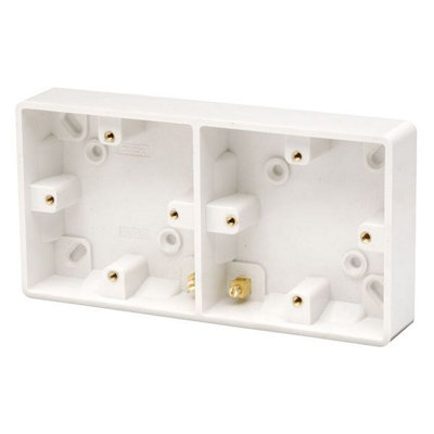 B&Q -  Click Cma089 Mode 2 X 1 Gang 29mm Dual Pattress Back Box