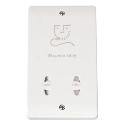 Click Scolmore Click Cma100 Mode 115/230V Dual Voltage Shaver Socket from B&Q