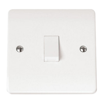 Click Scolmore Mode Rocker Light Switch 20A 1 Gang Double Pole WhiteCma622 from B&Q